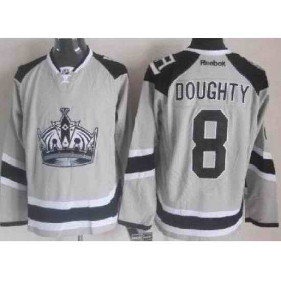 Los Angeles Kings #8 Drew Doughty Grey NHL Jerseys 2014 New Style